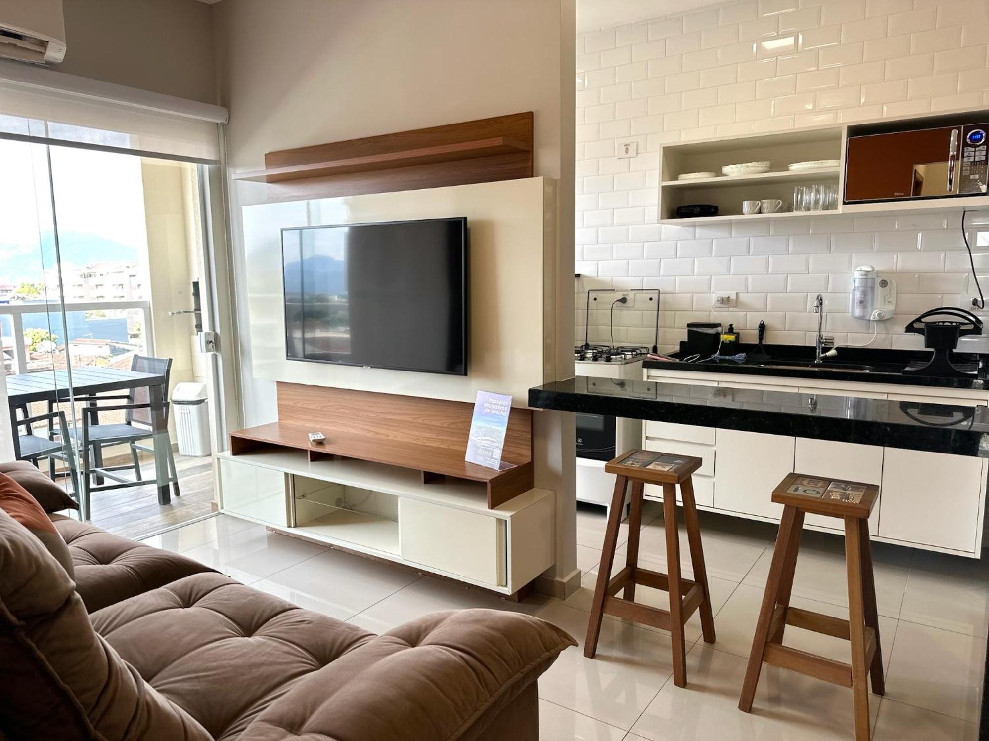 Apto Excelente C/ar, Varanda Gourmet E Piscina Apartment Ubatuba